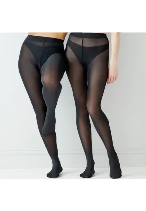 70D Eco-Wear Opaque Tights In Black - Pretty Polly