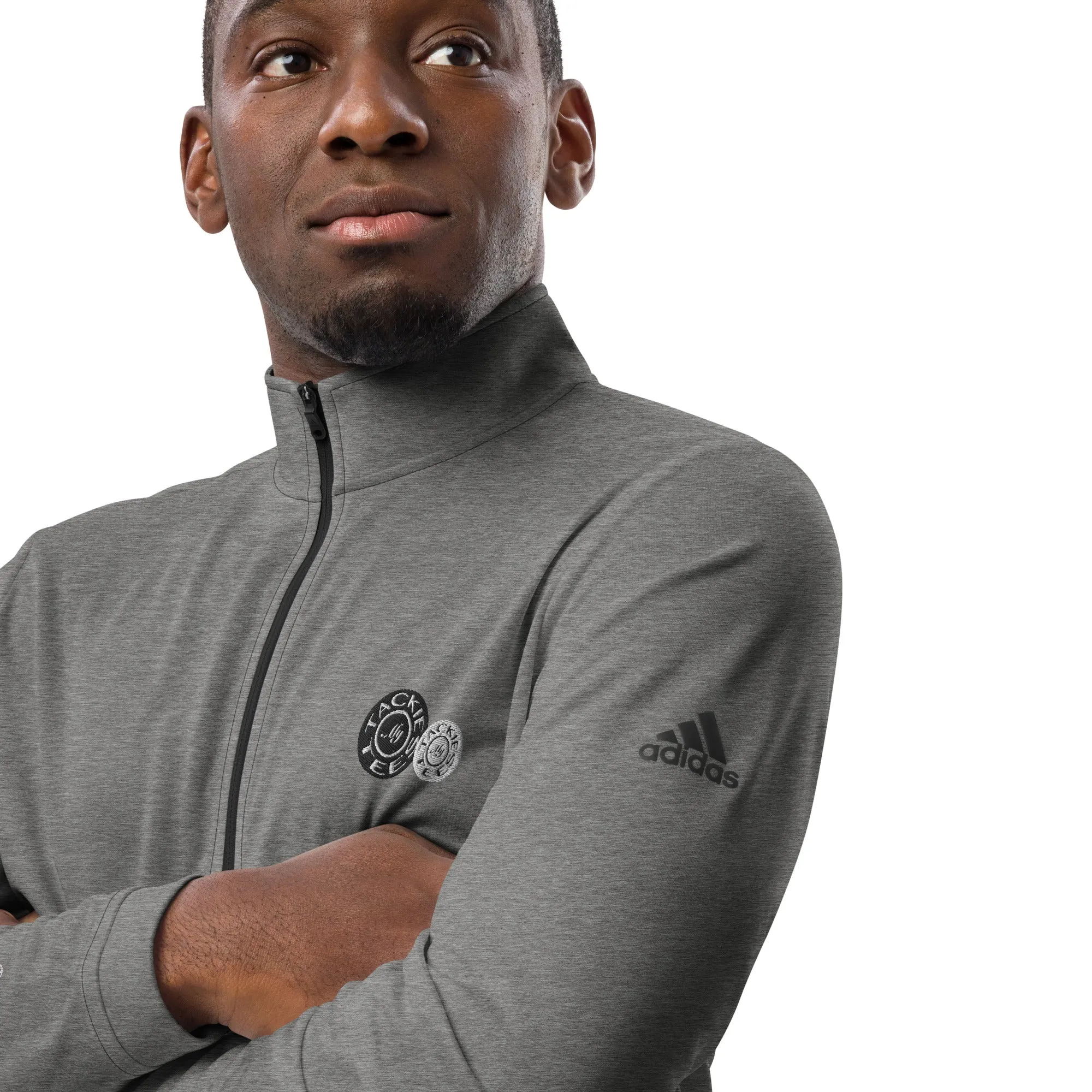 adidas quarter zip pullover | signature embroidered