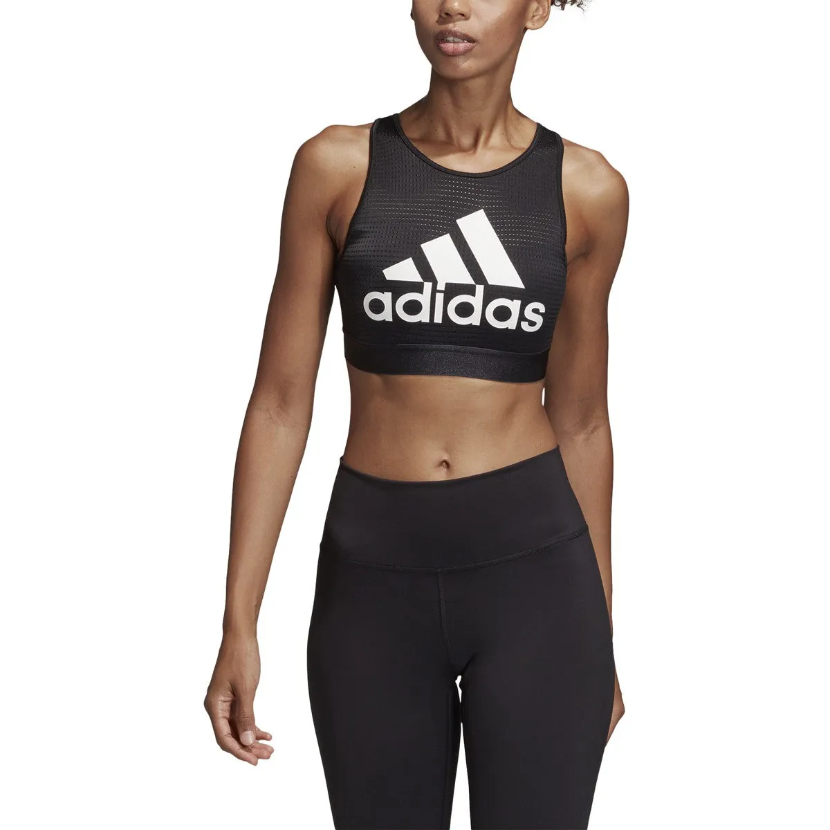 Adidas Women's Training 2.0 Halter Logo Bra Black