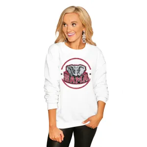 ALABAMA CRIMSON TIDE "END ZONE" PERFECT COZY CREW SWEATSHIRT