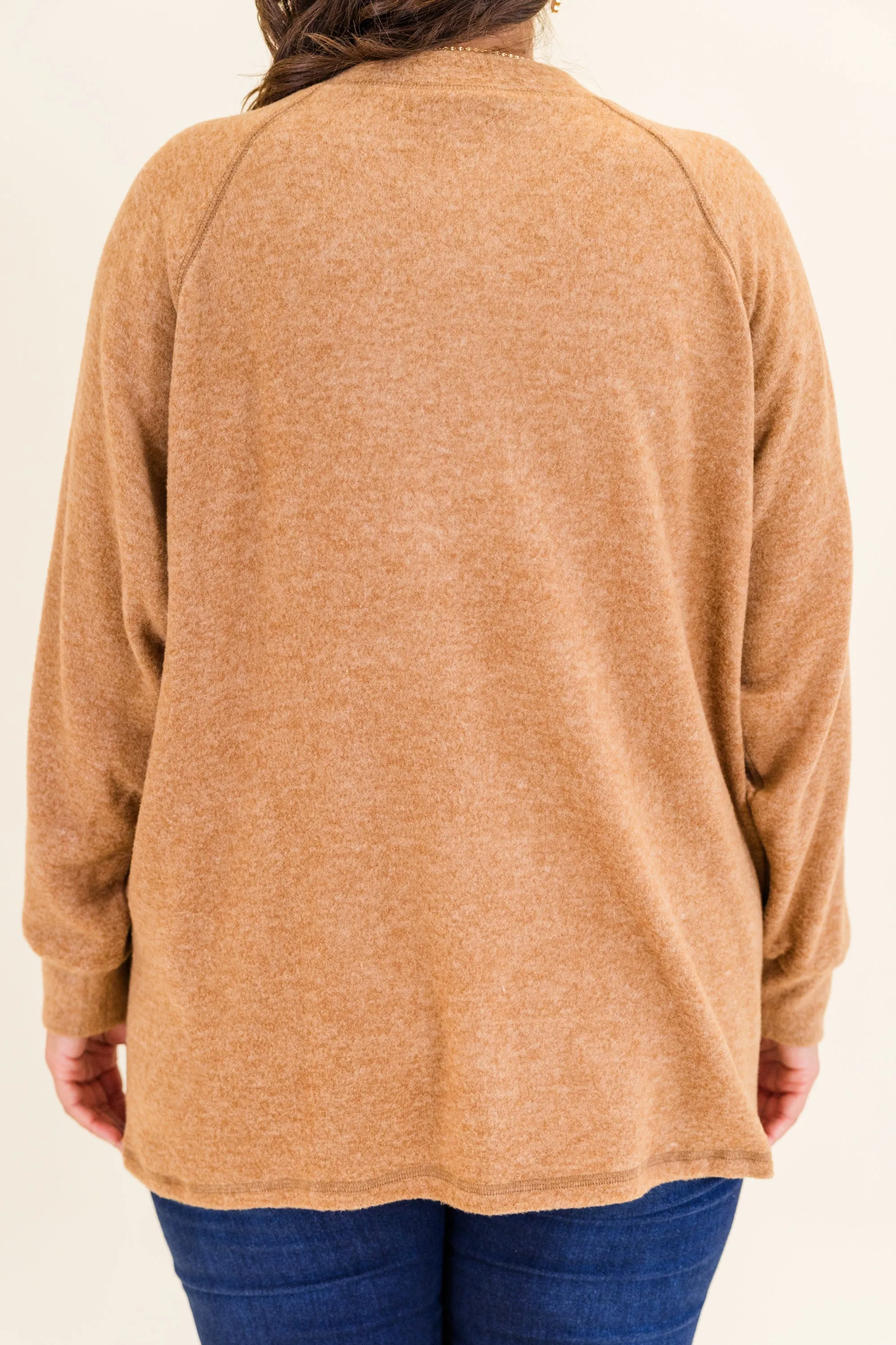 All The Feels Pullover, Deep Camel