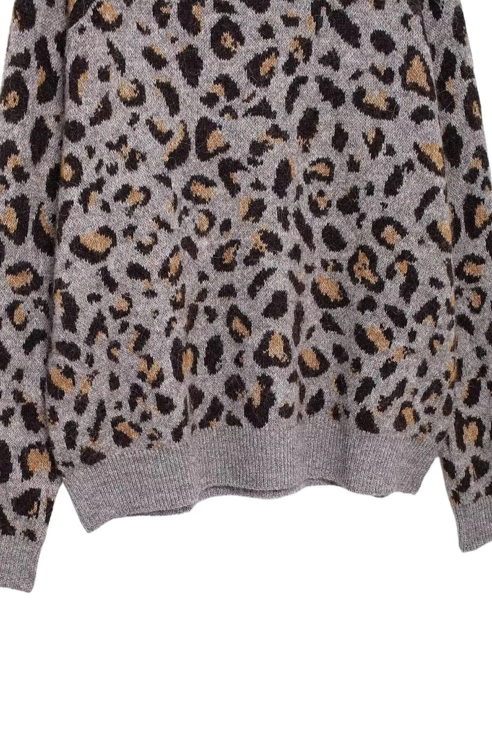 'Amanda 'Animal-Print Knitted Coat