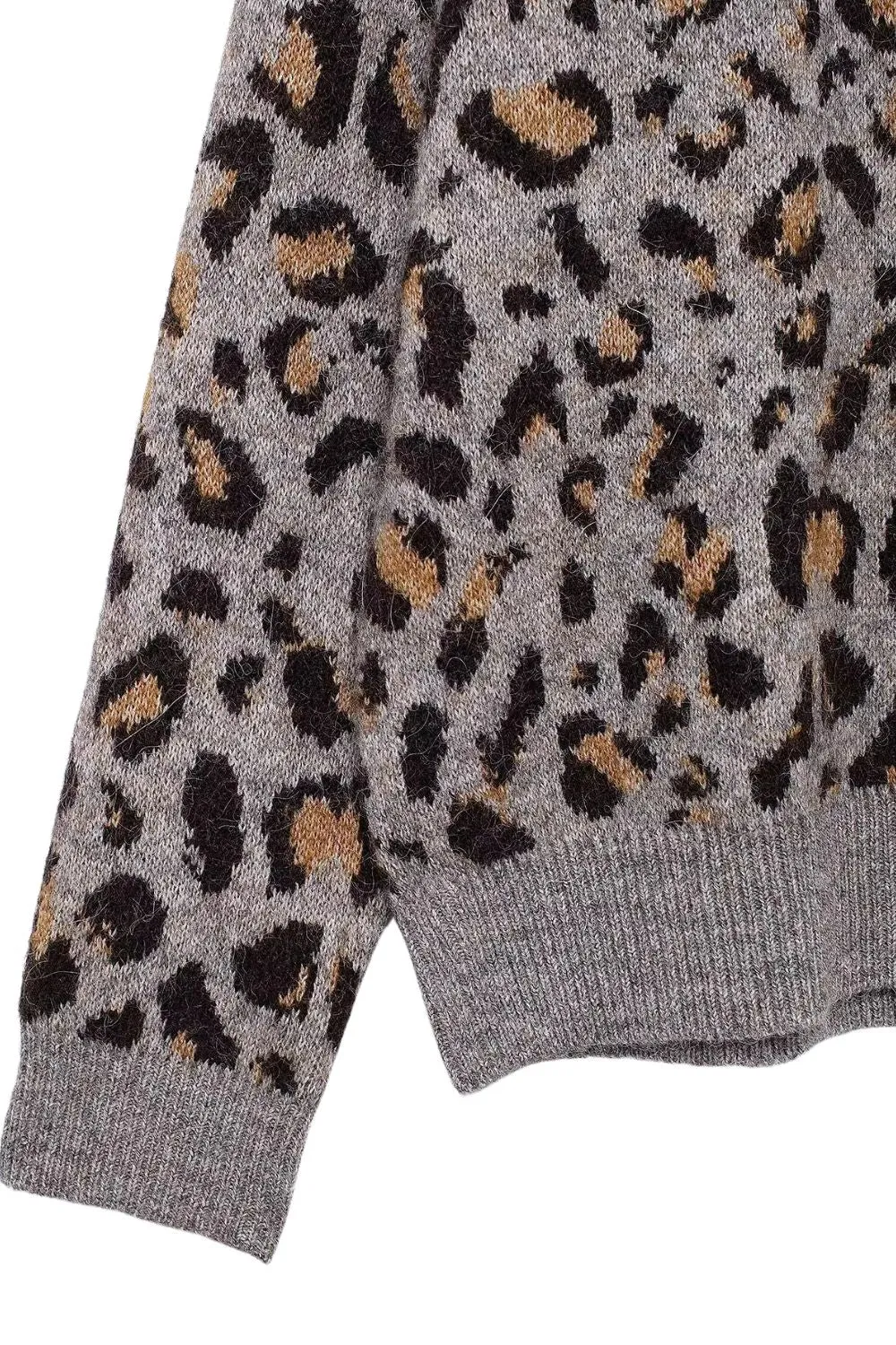 'Amanda 'Animal-Print Knitted Coat