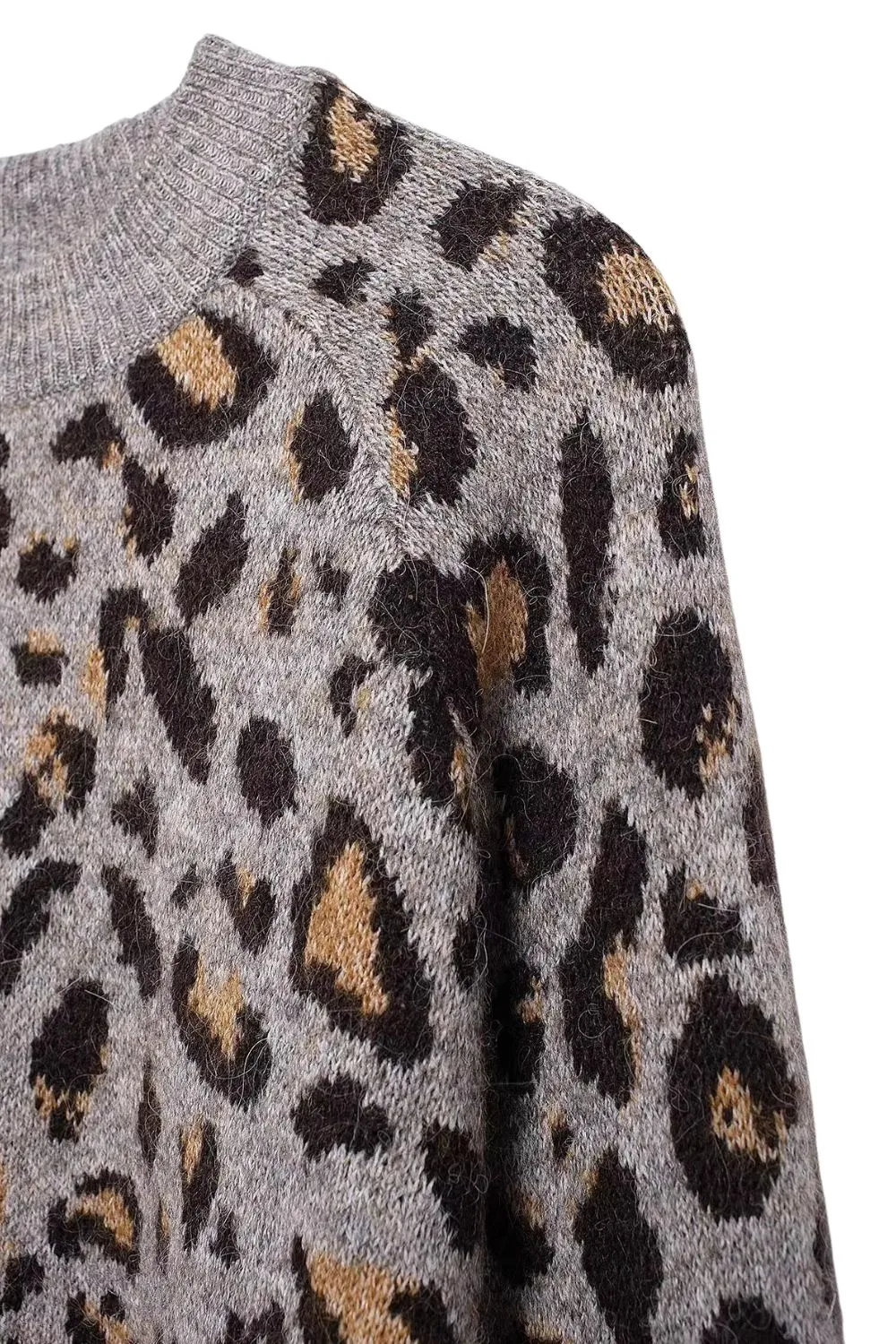 'Amanda 'Animal-Print Knitted Coat