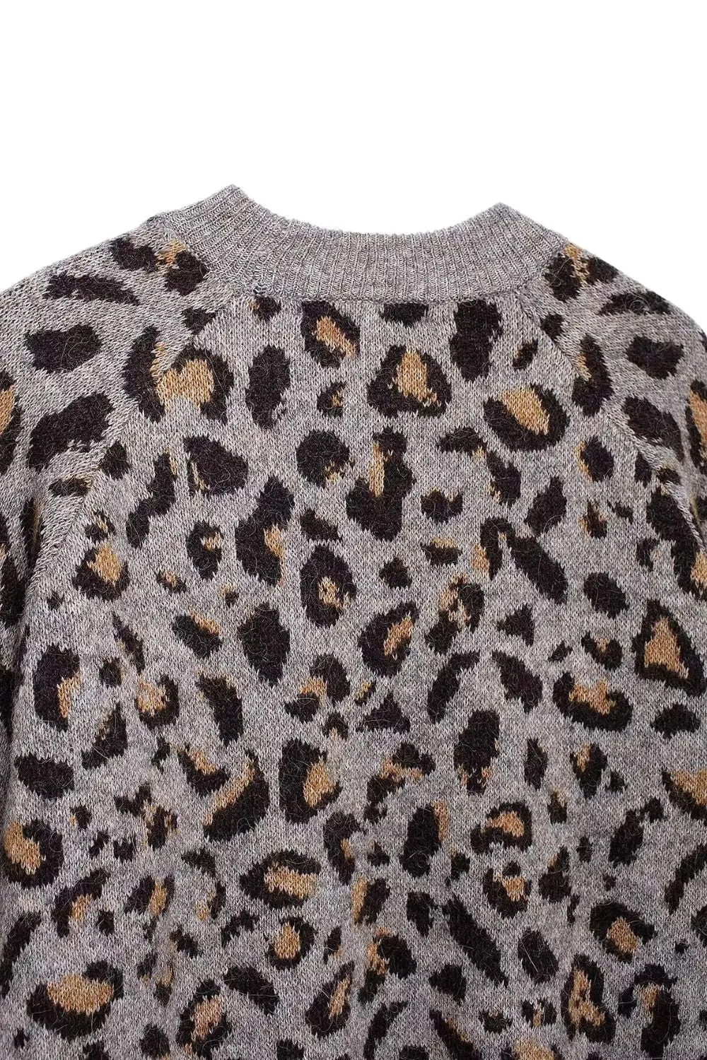 'Amanda 'Animal-Print Knitted Coat