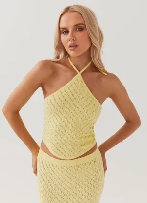 Amanza Knit Top - Lemon