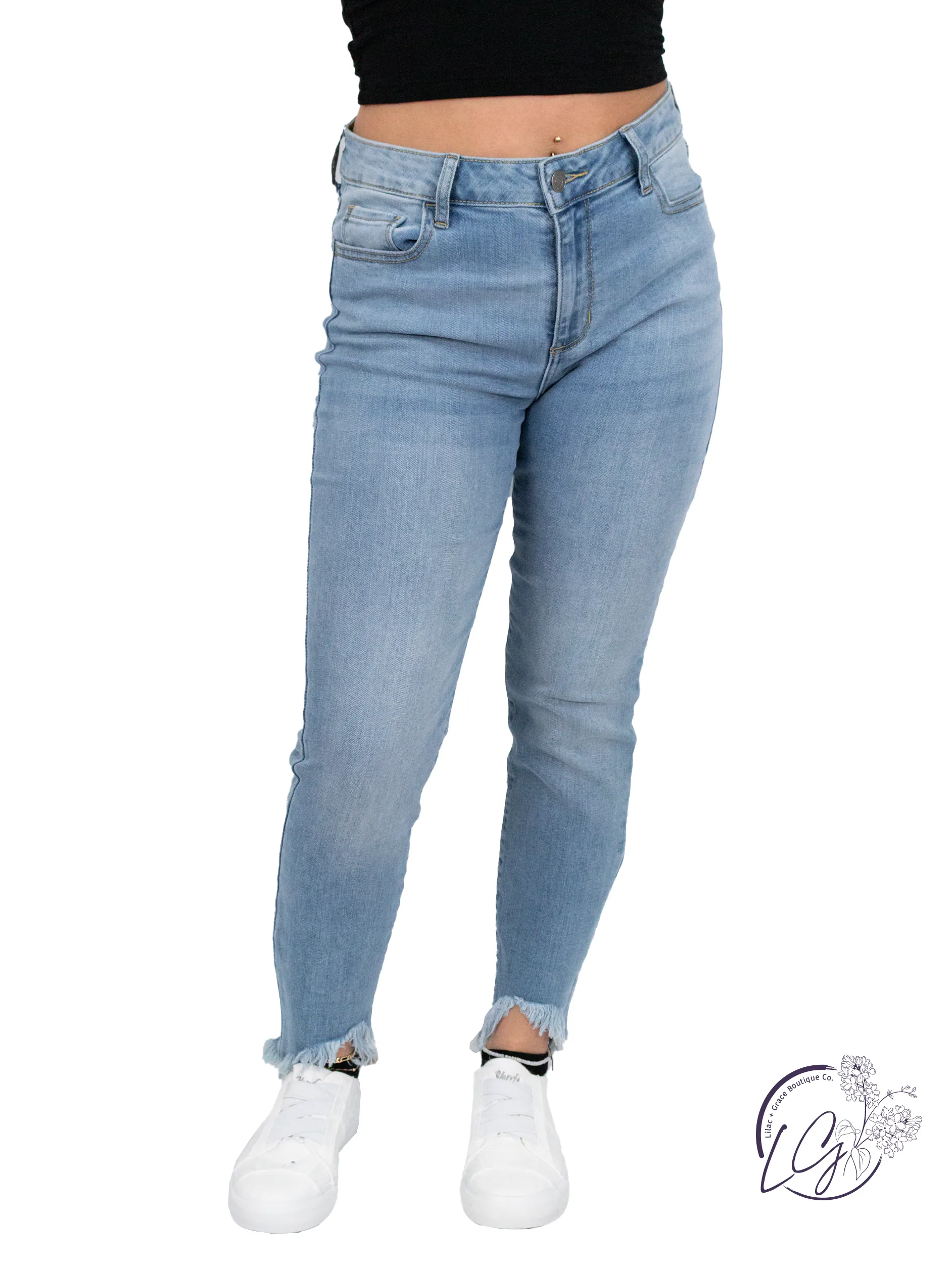 Amy Mid-Rise Crop Skinny by Cello Jeans