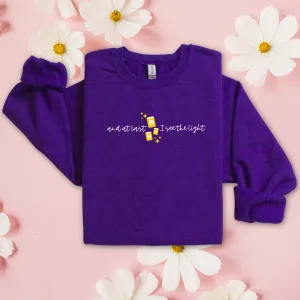 And At Last I See The Light on Princess Purple Gildan Heavy Blend Sweatshirt