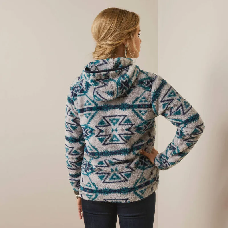 Ariat Women's REAL Berber Pullover Sweatshirt, Rocky Mountain Print