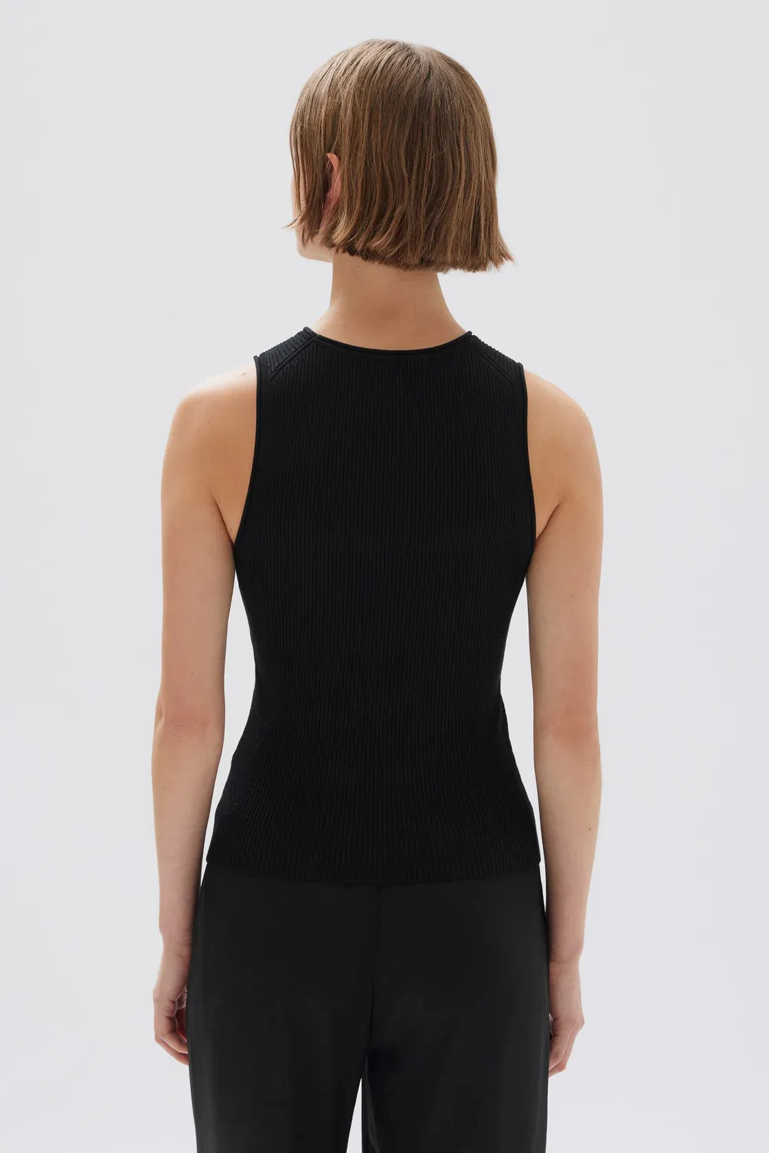 Assembly Label - Faye Knit Tank (Black)