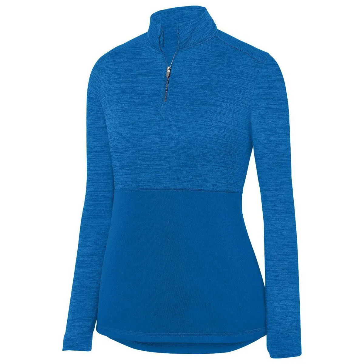 Augusta Women's Royal Shadow Tonal Heather Quarter Zip Pullover