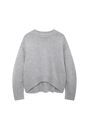 ‘Autumn’ Long Sleeve Pleated Cuff Knitted Sweater