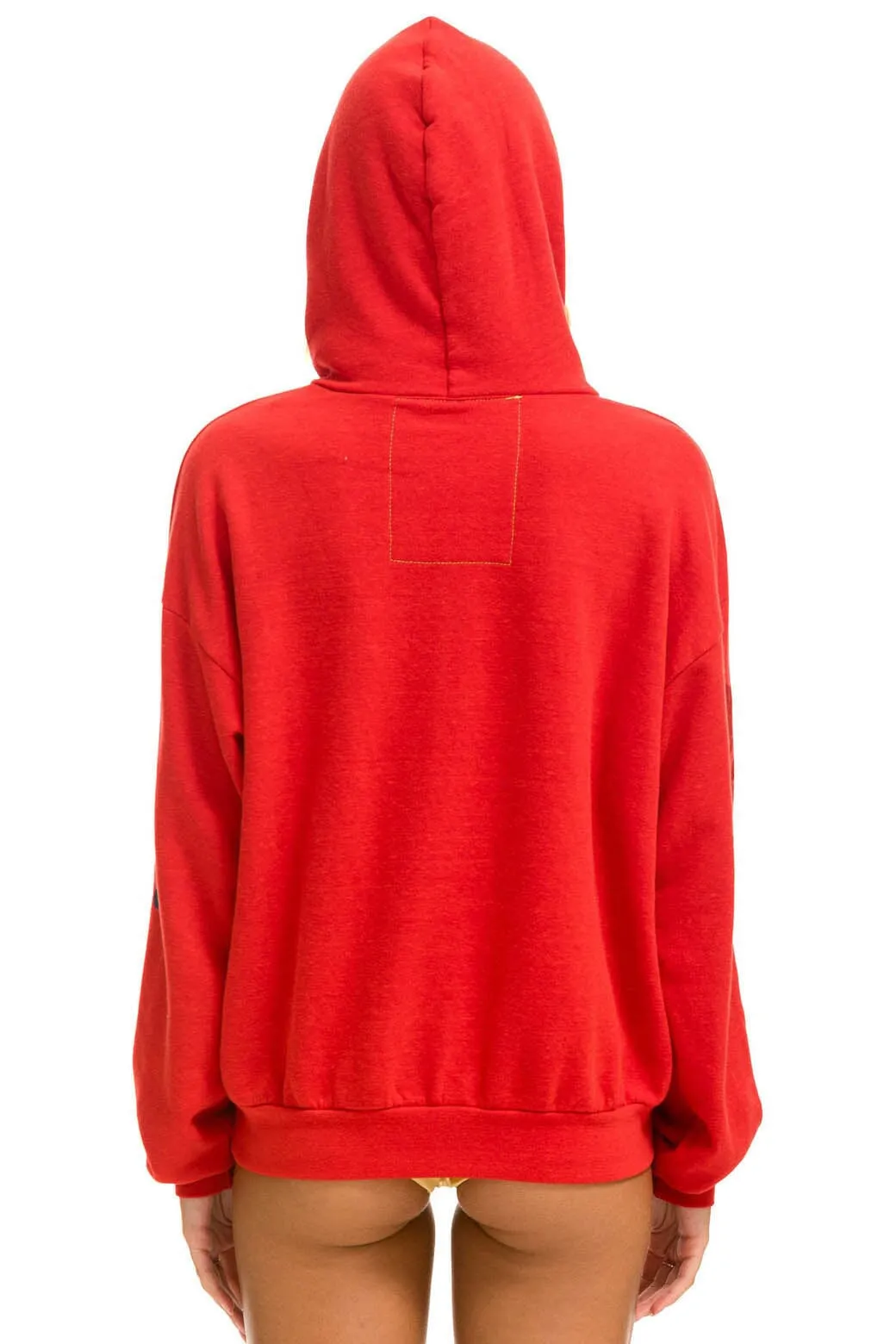 AVIATOR NATION MANHATTAN BEACH RELAXED PULLOVER HOODIE - RED