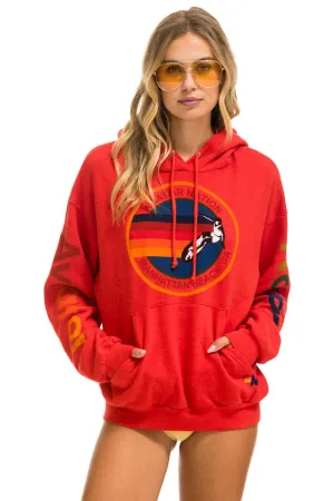 AVIATOR NATION MANHATTAN BEACH RELAXED PULLOVER HOODIE - RED