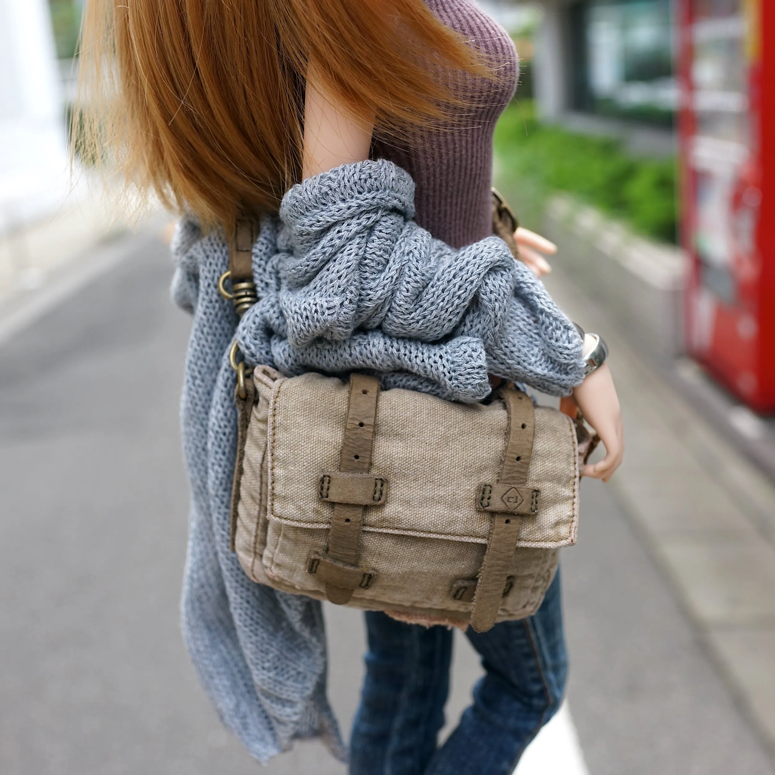 Baggy Knit Cardigan (Pastel Blue)