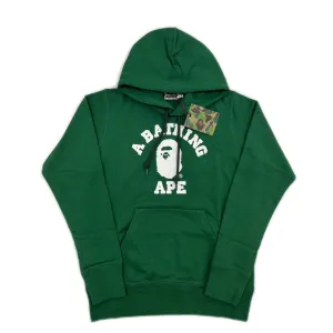 Bape College Heavy Weight Pullover Hoodie Olive