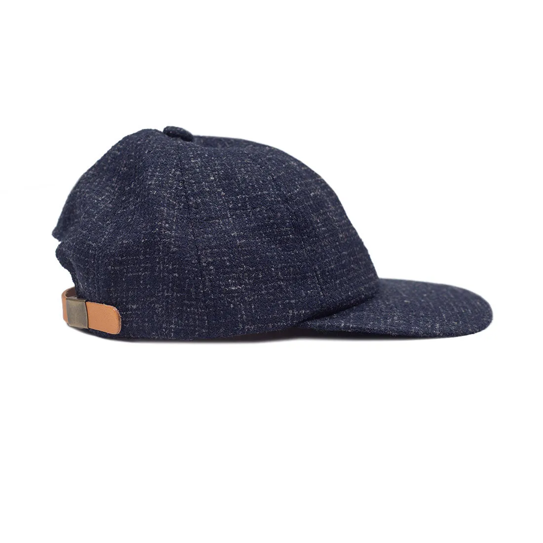 Baseball cap in wool blend check