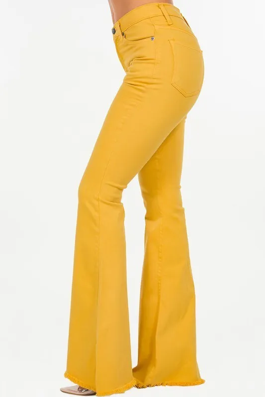 Bell Bottom in Mustard- Inseam 32