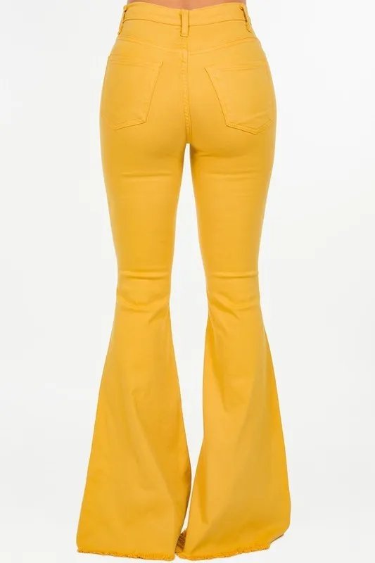 Bell Bottom in Mustard- Inseam 32