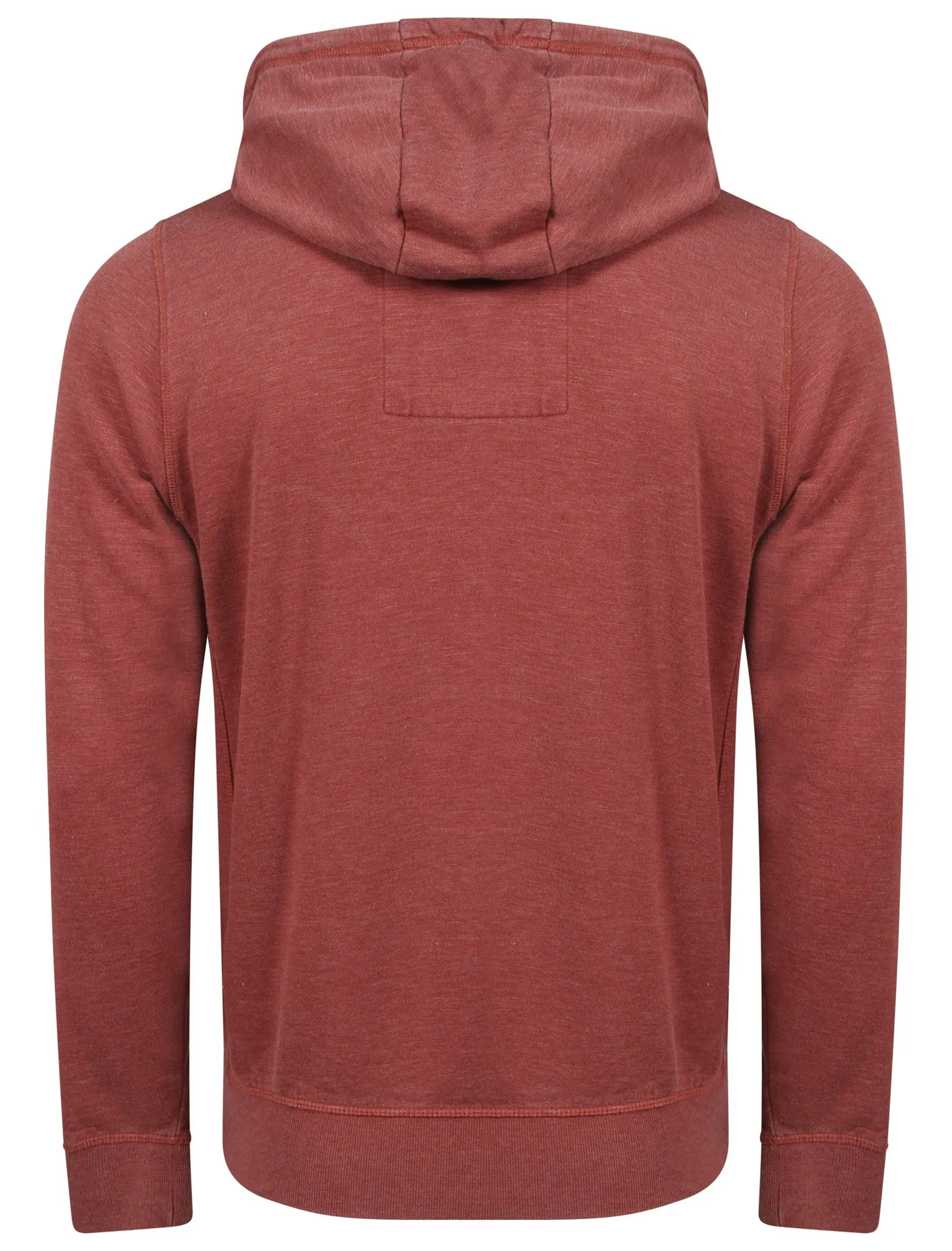 Belvieu Cove Zip Detail Pullover Hoodie in Red Mahogany - Tokyo Laundry