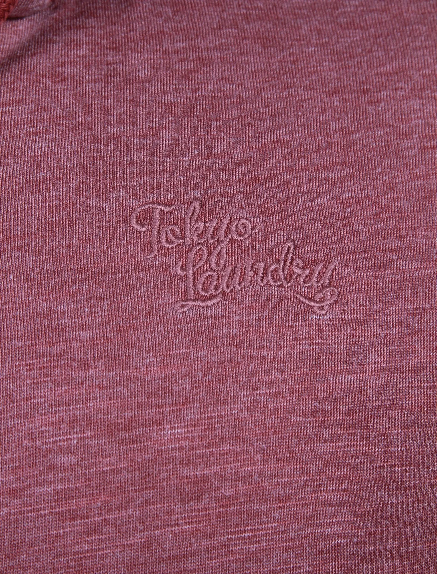 Belvieu Cove Zip Detail Pullover Hoodie in Red Mahogany - Tokyo Laundry