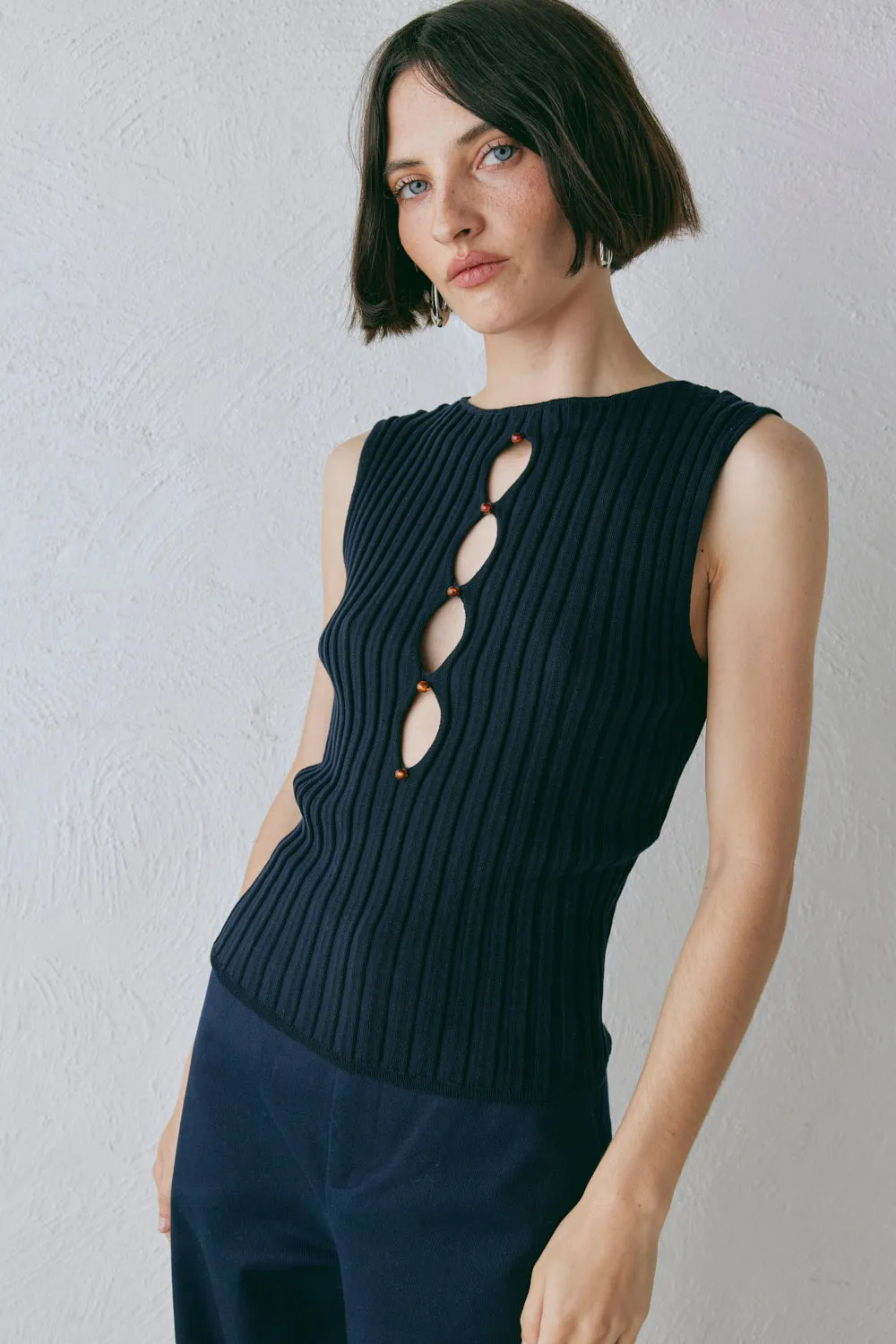 Billie Knit Top Navy