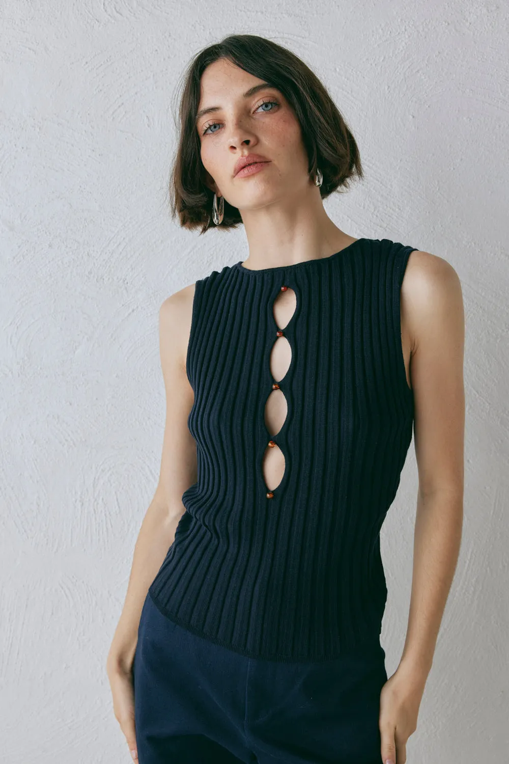 Billie Knit Top Navy