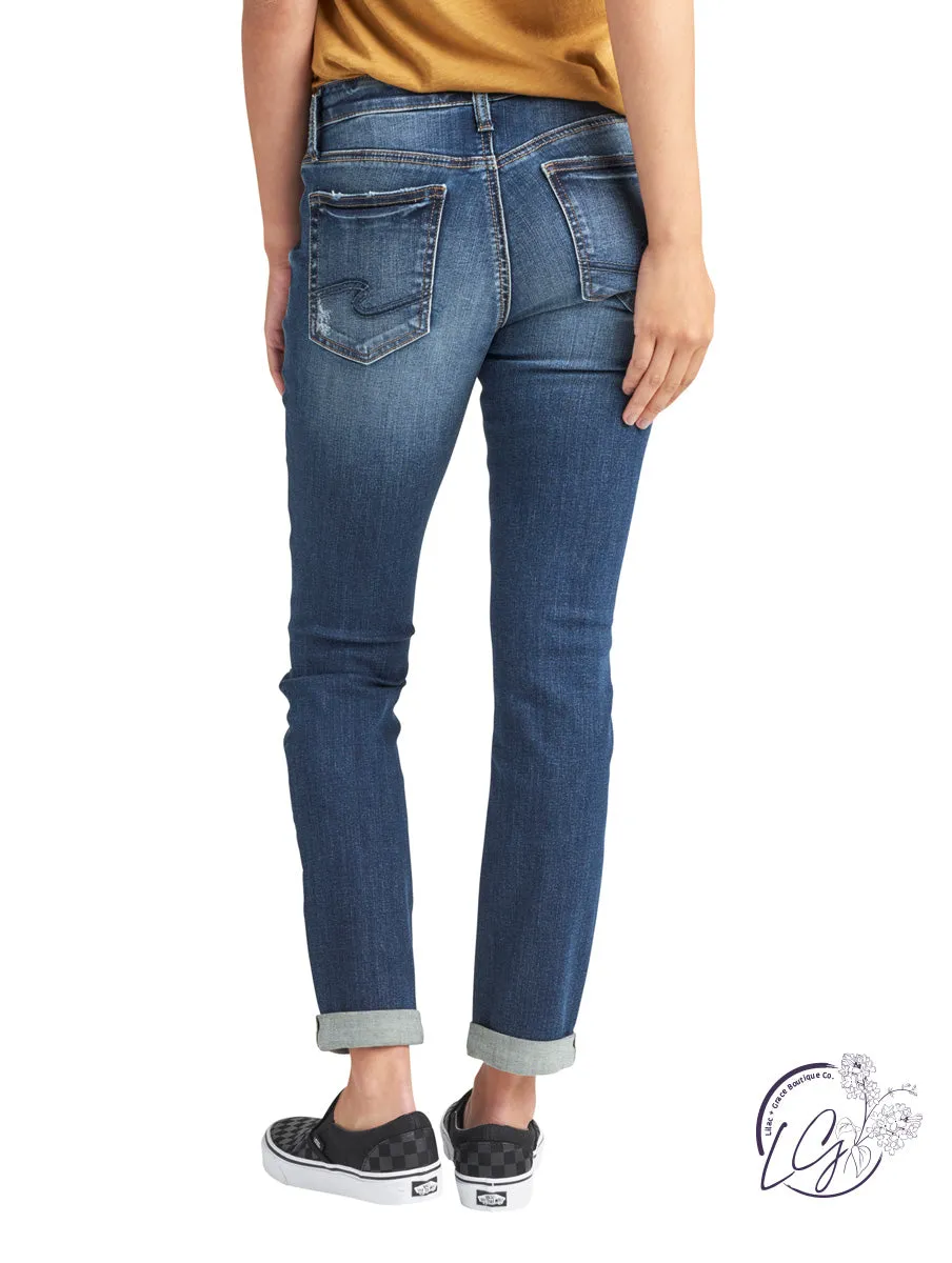 Boyfriend Mid-Rise Distressed Slim Leg by Silver Jeans