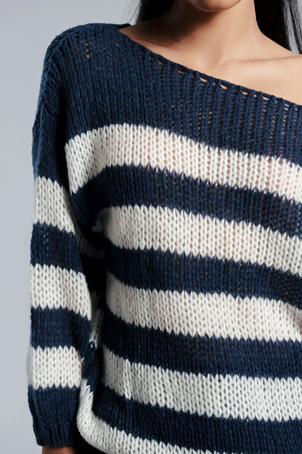 Breezy Navy Striped Pullover