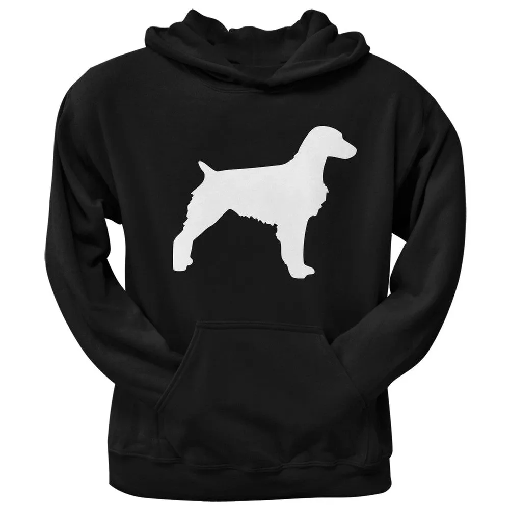 Brittany Spaniel Silhouette Black Adult Hoodie