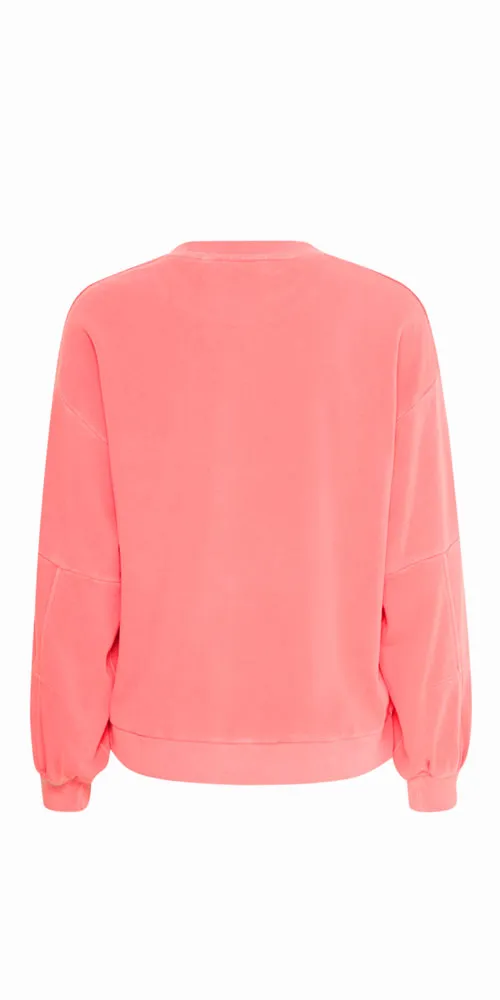 B.Young Cozy Pullover, washed vivid coral