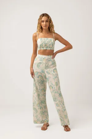 CAIRO WIDE LEG PANT - BLUE