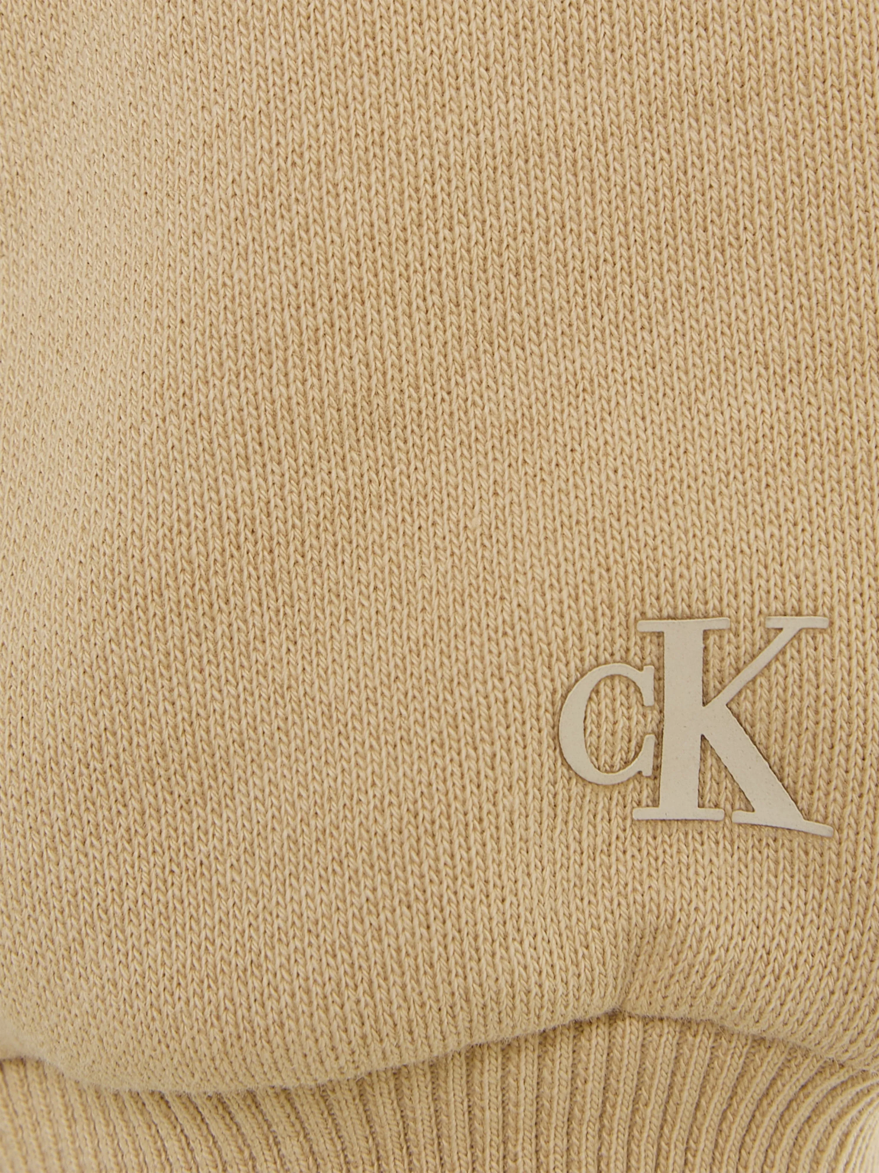 Calvin Klein Girls Puff Hero Logo Sweatshirt in Beige