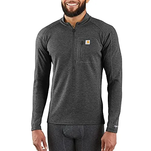 Carhartt MBL120 Men's Force Midweight Synthetic Wool Blend Base Layer Quarter-Zip Pocket Top