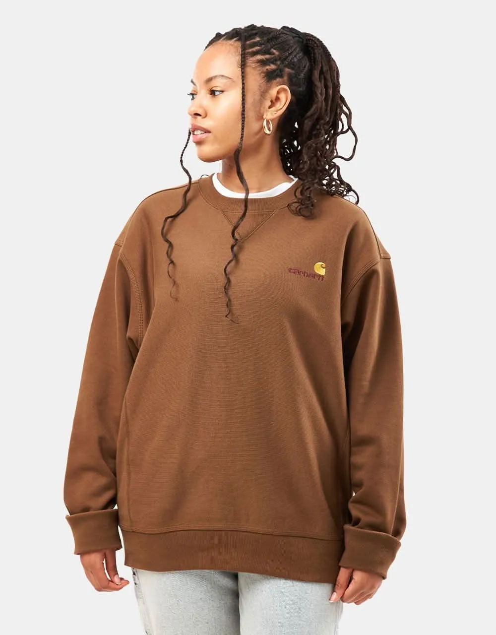 Carhartt WIP American Script Sweatshirt - Lumber