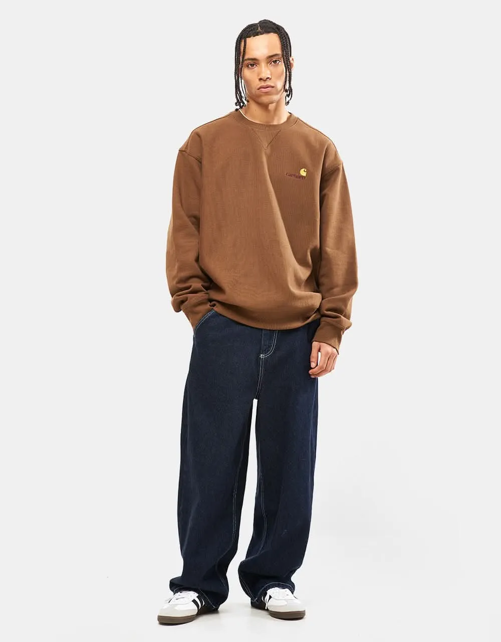 Carhartt WIP American Script Sweatshirt - Lumber