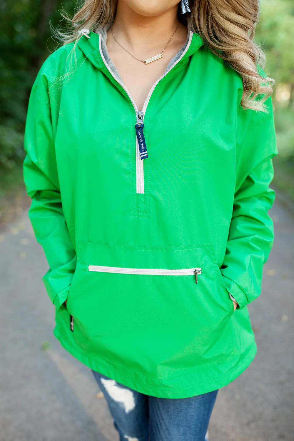 Charles River Chatham Anorak Pullover Kelly Green