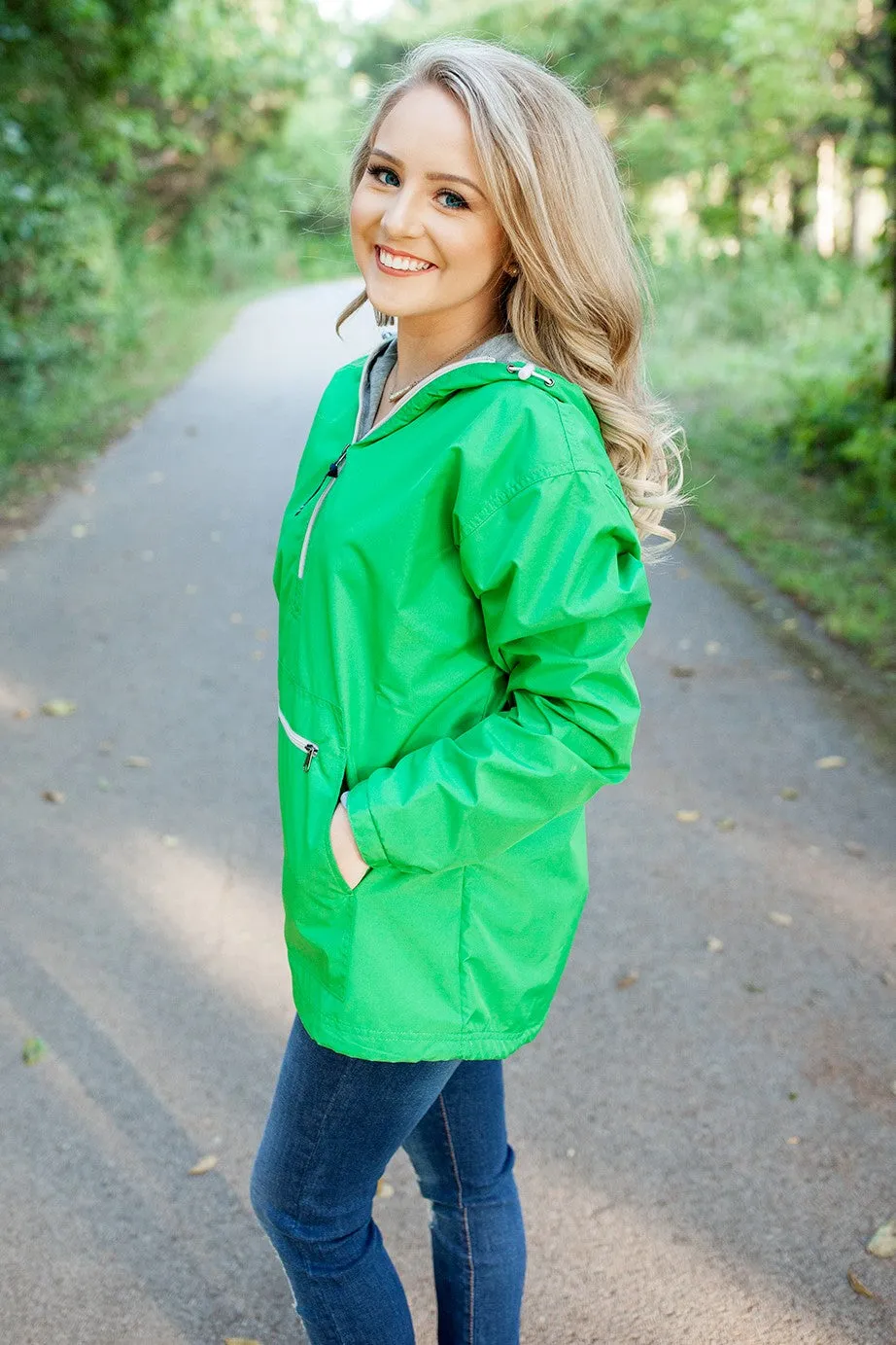 Charles River Chatham Anorak Pullover Kelly Green