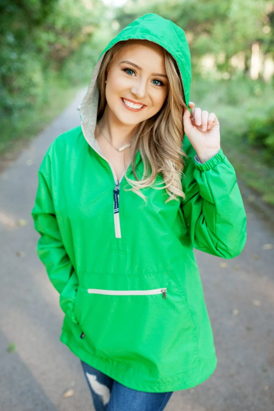 Charles River Chatham Anorak Pullover Kelly Green