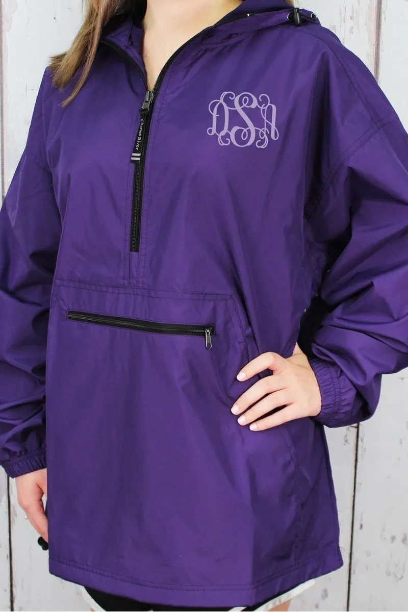 Charles River Lightweight Rain Pullover, Purple *Customizable! (Wholesale Pricing N/A)