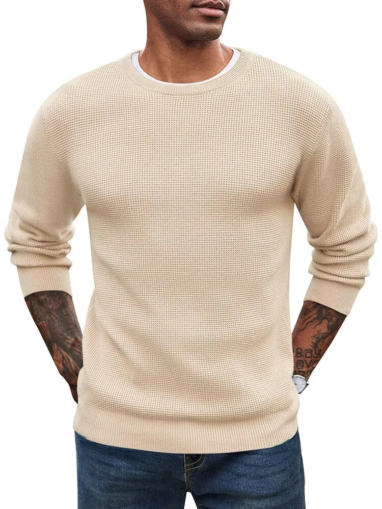 Classic Waffle Knitted Pullover Sweater (US Only)