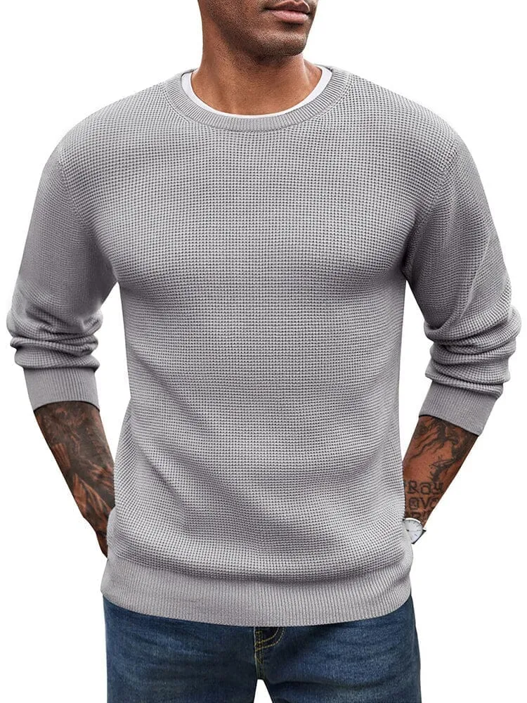 Classic Waffle Knitted Pullover Sweater (US Only)