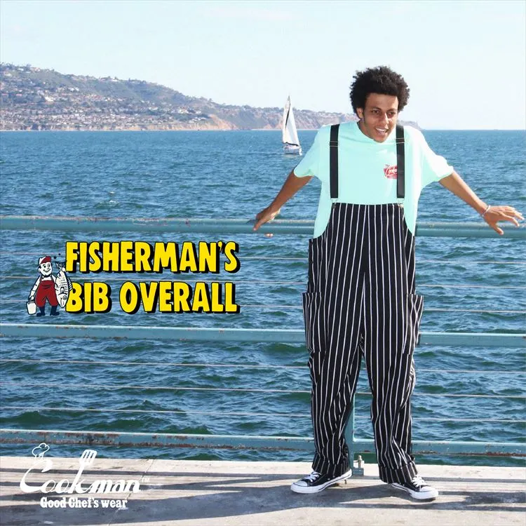 Cookman Fisherman's Bib Overall - Stripe : Black