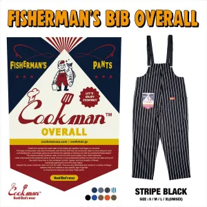 Cookman Fisherman's Bib Overall - Stripe : Black