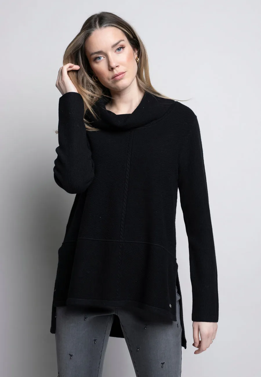 Cowl Neck Textured Top