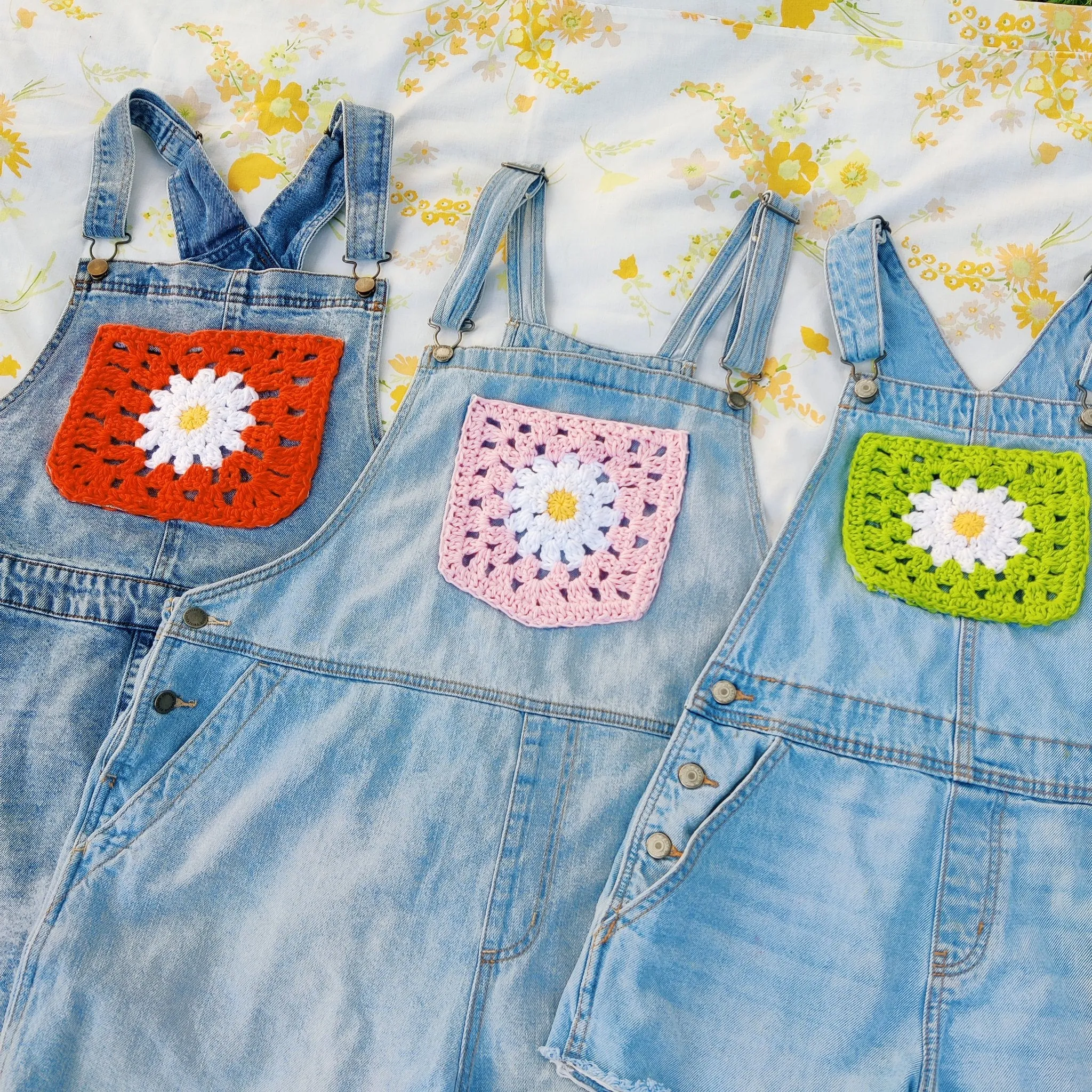 Crochet Daisy Overalls