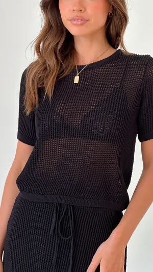 Dacian Knit Top - Black