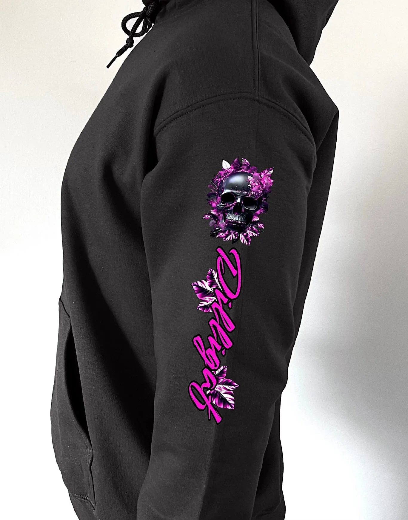 Dark Purple Skull Pullover Hoodie