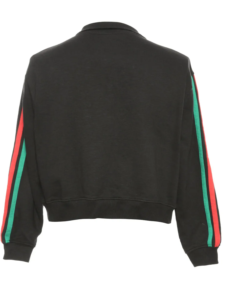 Dickies Cropped Black & Red Sweatshirt - M