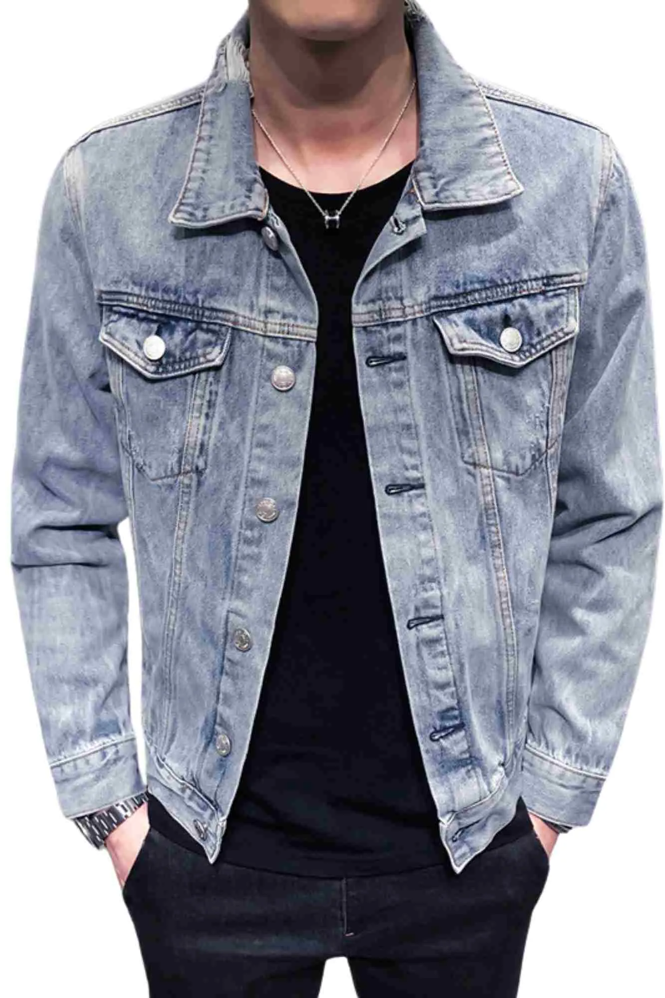 Distressed Denim Jeans Jacket